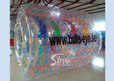 Bulls eye PVC and TPU inflatable water roller with removable tubes for pool parties