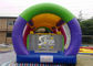 Outdoor kids race tunnel inflatable obstacle course with sun cover on top