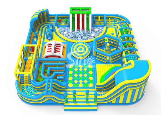los 35x35m el parque temático inflable del patio interior más grande para el parque de atracciones de los adultos de los niños N