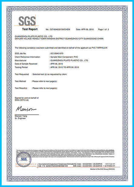 China Sino Inflatables Co., Ltd. (Guangzhou) Certificaciones